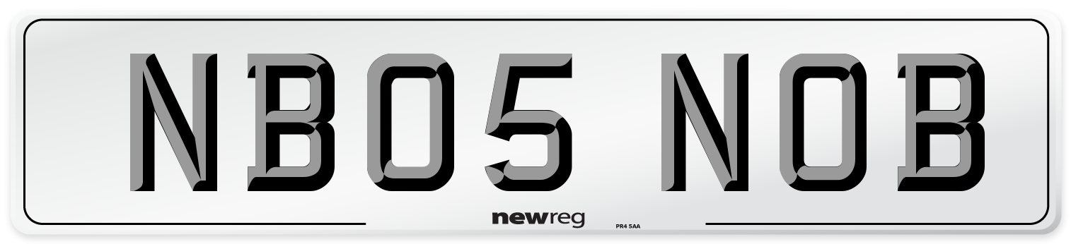 NB05 NOB Number Plate from New Reg